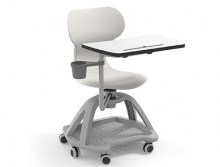 chaise-mobile-tablette-ecritoire-blanc