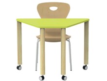 table-scolaire-origami-4-pieds-4roulettes-bois